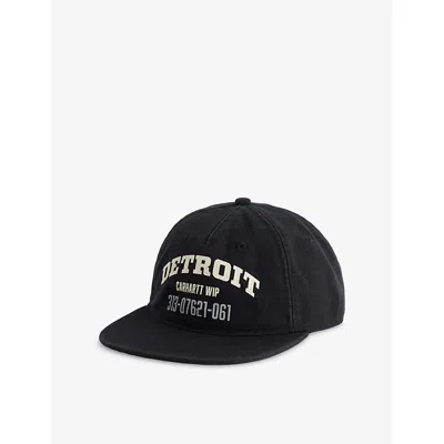Carhartt Mens Black Arcan Branded Cotton-canvas Cap