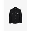 Carhartt Work In Progress Flint Corduroy Button-up Shirt In Black / Black