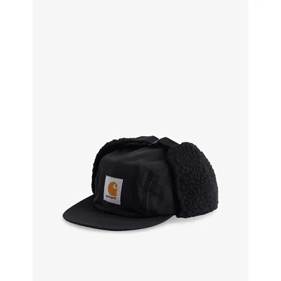 Carhartt Mens Black / Black Oltera Ear-flap Woven Cap