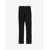 Carhartt Mens  Wip Brand-patch Straight-leg Regular-fit Cotton-canvas Trousers In Black