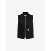 Carhartt Mens Black Classic Logo-embroidered Cotton Vest In Black