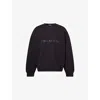 Carhartt Mens Black Embroidered-text Long-sleeve Cotton-jersey Sweatshirt In Black