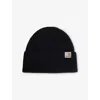 Carhartt Mens Black Gabe Wool And Cashmere Beanie In Black