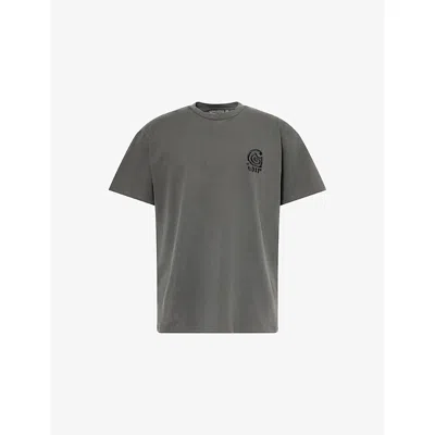 Carhartt Ip Mens Helix Redux Short-sleeve Cotton T-shirt Black In Gray
