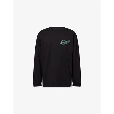 Carhartt Mens Black Marketing Long-sleeves Cotton-jersey T-shirt Xl