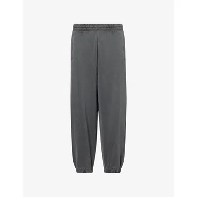 Carhartt Mens Black Vista Grand Tapered-leg Cotton-jersey Jogging Bottoms In Gray