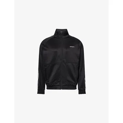 Carhartt Mens Black / Wax Bolar Striped Woven Track Jacket