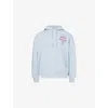 Carhartt Mens Blue Fog / Red Sandwich Graphic-print Cotton Hoody In Blue