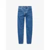 Carhartt Mens Blue Newel Tapered-leg Mid-rise Organic-denim Jeans In Blue