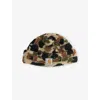Carhartt Mens Camo Duck Jacq Green Prentis Logo-patch Knitted Beanie In Multi