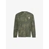 Carhartt Mens Camo Green Olive Camo Combi Long-sleeves Cotton-jersey T-shirt In Green