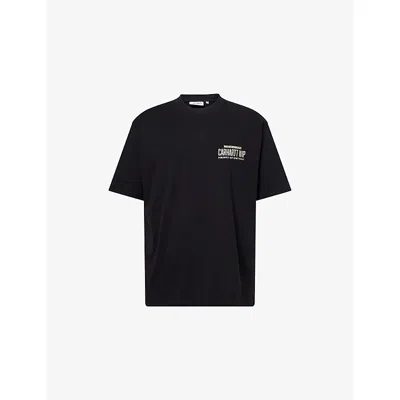Carhartt Mens  Wip Arcan Crewneck Cotton-jersey T-shirt In Black