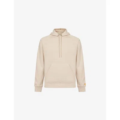 Carhartt Mens Fleur De Sel / Gold Chase Relaxed-fit Cotton-blend Hoodie In Neutral
