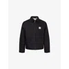 Carhartt Mens Black / Black Detroit Logo-patch Cotton Jacket In Black