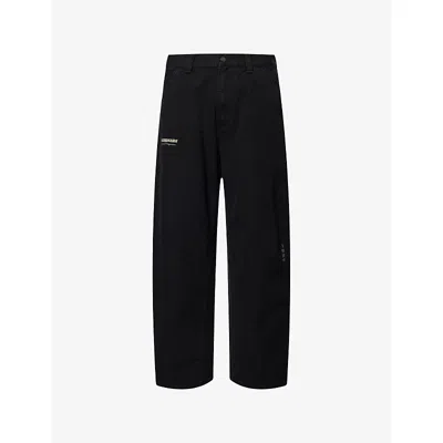 Carhartt Ip Mens Og Single Knee Graphic Loose-fit Cotton Trousers Black