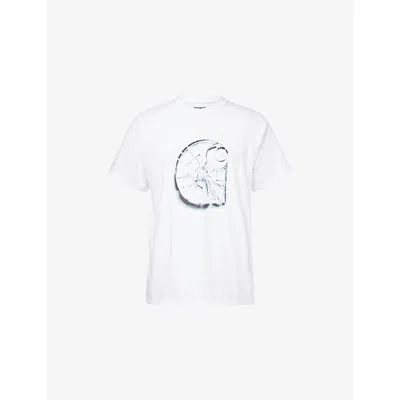 Carhartt Mens  Wip Shattered Printed Cotton-jersey T-shirt In White
