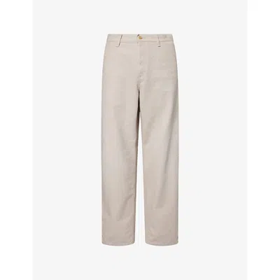 Carhartt Mens Dusky Beige Single Knee Straight-leg Relaxed-fit Cotton Trousers