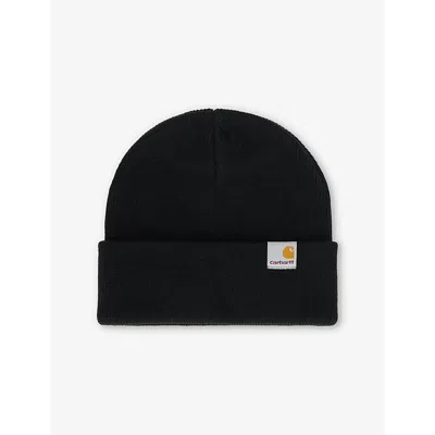 CARHARTT MENS BLACK STRATUS HAT LOW KNITTED BEANIE