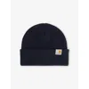 Carhartt Mens  Wip Stratus Hat Low Knitted Beanie In Dark Navy