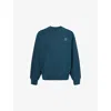 Carhartt Mens Deep Lagoon Vista Crewneck Cotton-jersey Sweatshirt In Blue