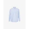 Carhartt Mens Cassel Bleach / White Cassel Striped Cotton Shirt In Blue