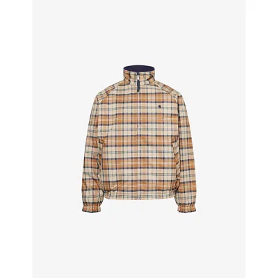 CARHARTT MENS CHECK / AIR FORCE BLUE PLANER  CHECKED REVERSIBLE SHELL JACKET