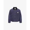 Carhartt Corduroy-collar Quilted Jacket In Blue