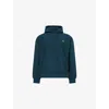 Carhartt Mens Deep Lagoon American Script Logo-embroidered Cotton Hoody Xl In Blue