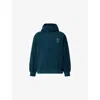 Carhartt Mens Deep Lagoon Silver Pine Helix Relaxed-fit Fleece Hoodie In Animal Print