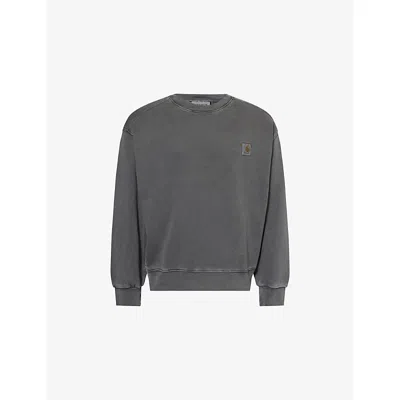 Carhartt Mens Graphite Nelson Crewneck Cotton-jersey Sweatshirt