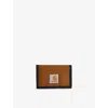 Carhartt Mens  Wip Alec Logo-patch Canvas Wallet In Brown
