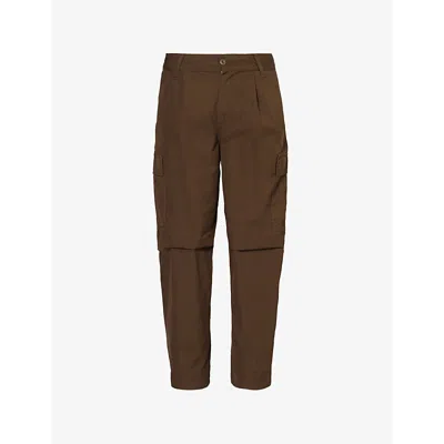 Carhartt Mens  Wip Cole Wide-leg Relaxed-fit Cotton Trousers In Liberica