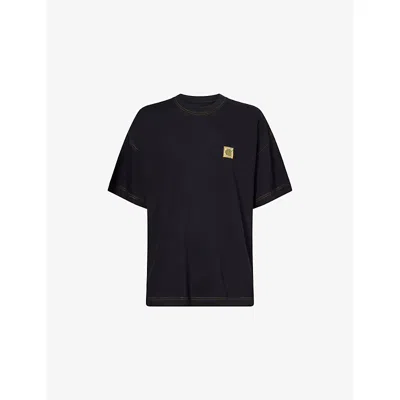 Carhartt Mens  Wip X Nicholas Daley Poster Cotton-jersey T-shirt Nd Black