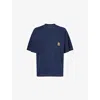 Carhartt Mens Nd Black Iris  Wip X Nicholas Daley Logo Cotton-jersey T-shirt Xl In Blue