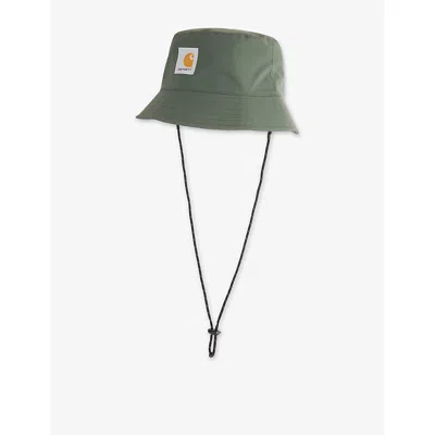 Carhartt Mens Opuntia Bowden Brand-patch Stretch-woven Bucket Hat In Green