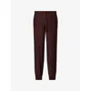 Carhartt Mens Palisander American Script Tapered-leg Cotton-blend Jogging Bottoms In Burgundy