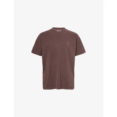 Carhartt Mens Palisander Vista Short-sleeves Cotton-jersey T-shirt In Brown