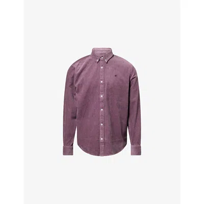 Carhartt Ip Mens Madison Long-sleeve Corduroy Shirt Phlox Phlox In Pink