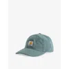 Carhartt Mens Silver Pine Icon Brand-patch Cotton Baseball Cap In Silver Pine