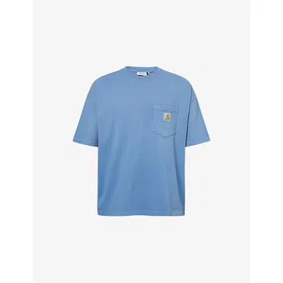 Carhartt Mens Sorrent Hudson Crewneck Cotton-jersey T-shirt In Blue