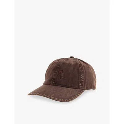 Carhartt Mens Tobacco Lambert Logo-embroidered Cotton Baseball Cap