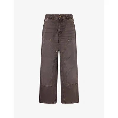 Carhartt Mens Tobacco Og Double Knee Denim Trousers Xl In Neutral