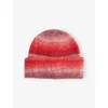 Carhartt Mens Tony Stripe Pal/glsypink Tony Knitted Beanie In Red