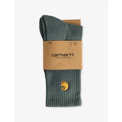 Carhartt Mens Velvet Green Chase Ribbed Cotton Socks