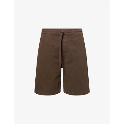 Carhartt Mens Vitola Floyd Brand-patch Cotton Shorts In Brown