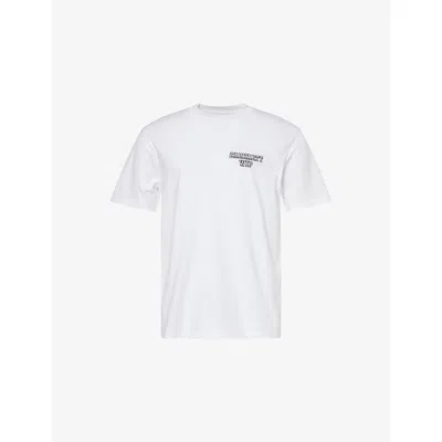 Carhartt Mens White Alumni Logo-print Cotton T-shirt