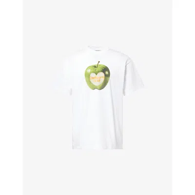 Carhartt Mens White Spoiled Apple Graphic-print Cotton T-shirt