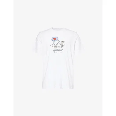 Carhartt Mens White Work Life Graphic-print Cotton T-shirt Xl