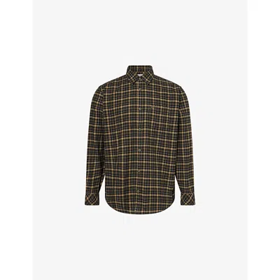 CARHARTT MENS WIDMARK CHECK, CYPRESS WILDMARK CHECK-PATTERN COTTON SHIRT