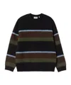 Carhartt Mens Sundling Palisander Merton Striped Knitted Jumper In Black